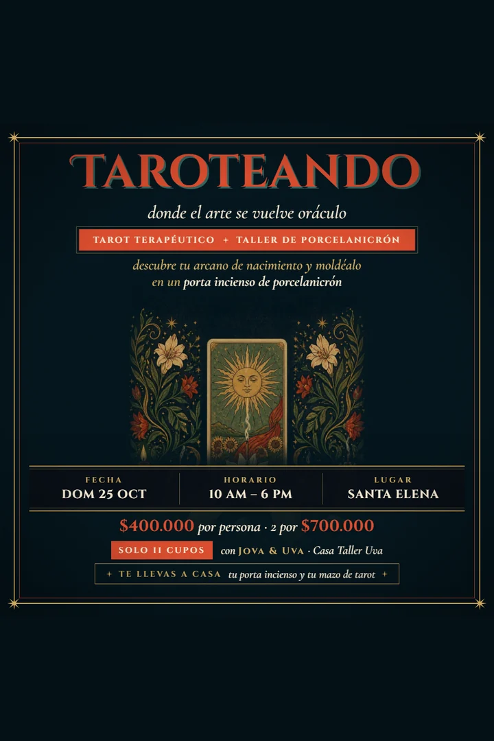Cartel de Taroteando, donde el arte se vuelve oráculo